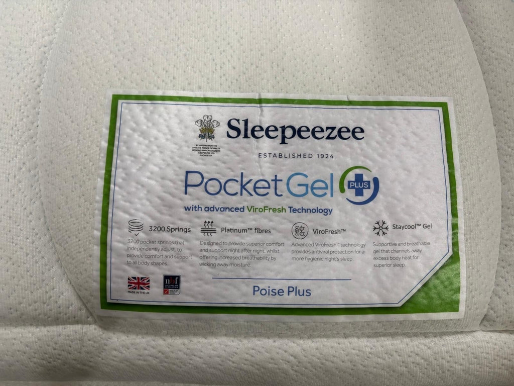 Sleepeezee PocketGel Poise Plus 3200 Mattress Kingsize 5FT Best Price Online B - Home Furniture Interiors