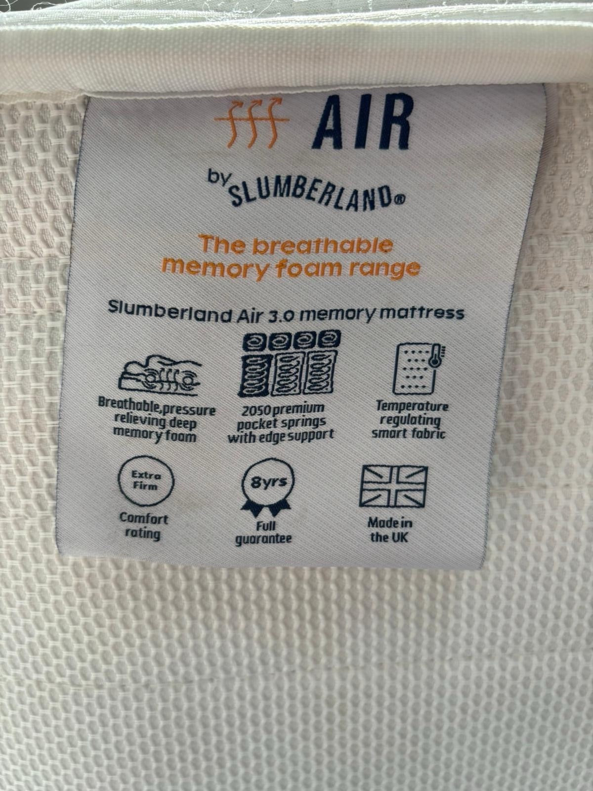Slumberland Air 3 Memory 4ft Small Double Mattress - RRP £649 - Home Furniture Interiors