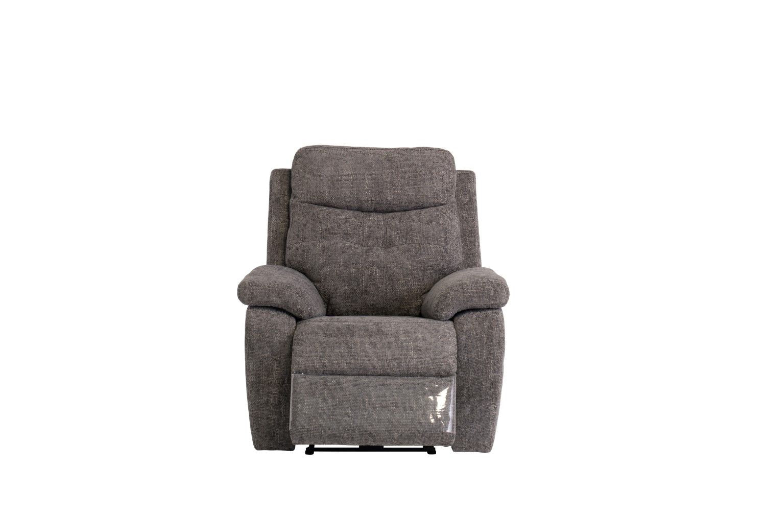 Graphite Fabric Electric Power Recliner Armchair