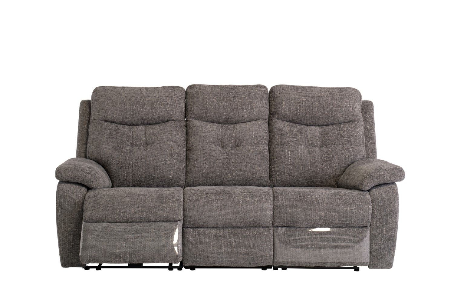 Graphite Fabric 3 Seater Electric Power Recliner Sofa