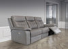 Grey Leather 3 Seater Electric Power Recliner Sofa