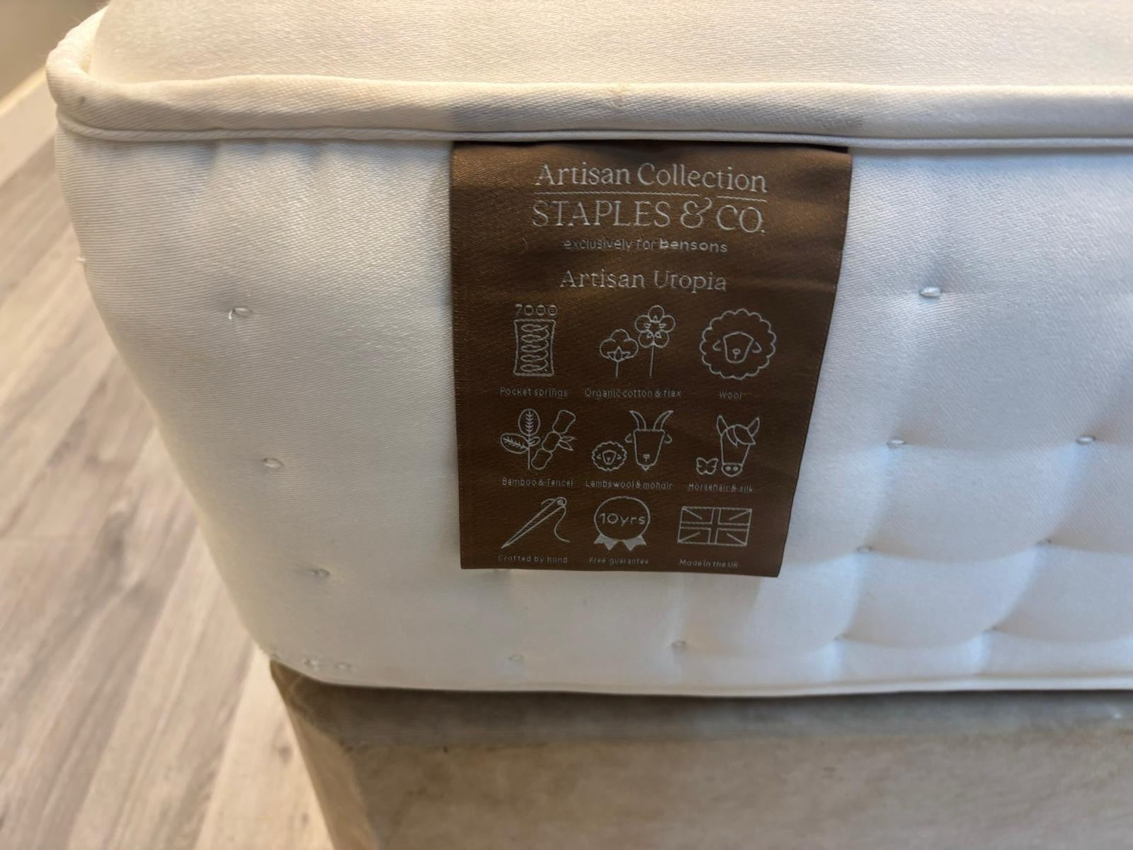 Staples and Co Artisan Utopia Firm Mattress 6ft Superking - RRP £2299 - Home Furniture Interiors