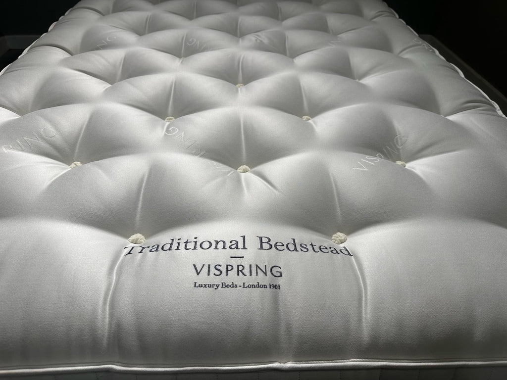 Vispring  Traditional Bedstead Firm 4FT 6 Double  RRP £1899 Best Price Online B - Home Furniture Interiors