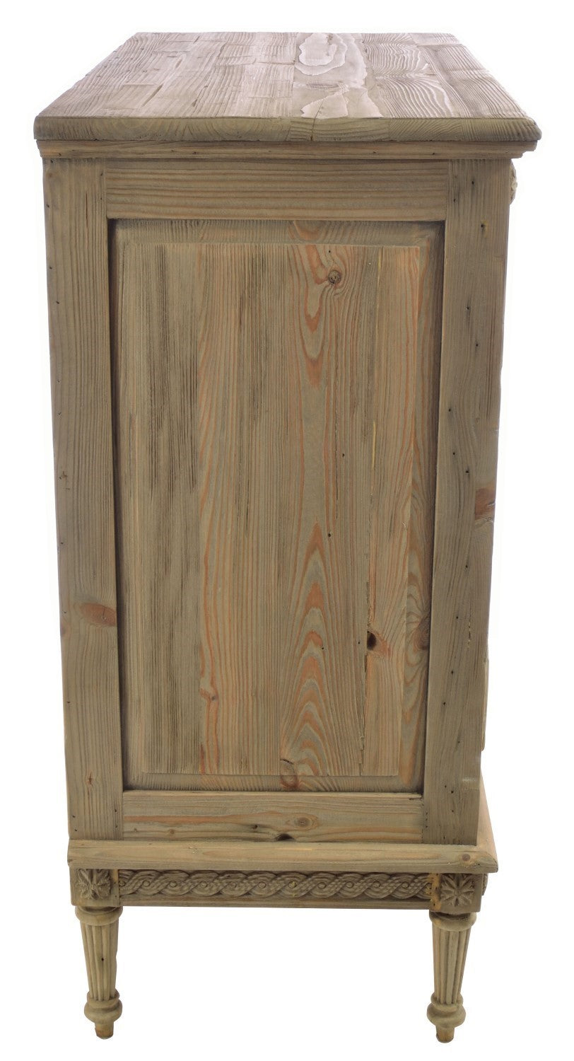 Vintage Mahogany Wood Ornate Carved Chest of 3 Drawers