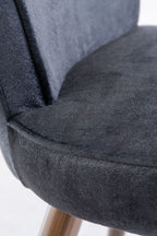Black Velvet Curved Back Dining Chair Brushed Brass Legs - Home Furniture Interiors