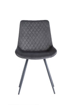 Grey Velvet Curved Back Dining Chair Metal Legs - Home Furniture Interiors