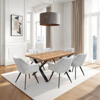 POPPY FABRIC DINING CHAIR LIGHT GREY