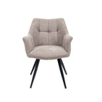Poppy Fabric Dining Chair Taupe - Home Furniture Interiors