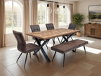 SABENA DINING CHAIR ANTIQUE EBONY FABRIC