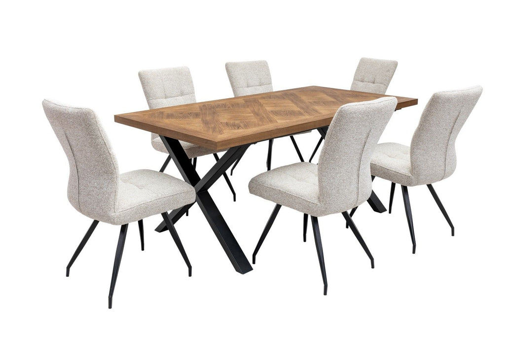 Eden 1.8M Dining Table Medium Elm Veneer - Home Furniture Interiors