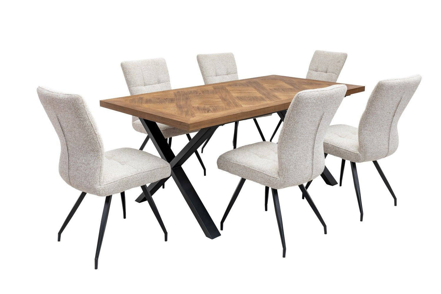 Eden 1.8M Dining Table Medium Elm Veneer - Home Furniture Interiors