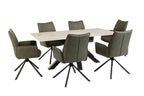 Kass Gold Sintered Stone Top Dining Table Cross Legs 1.8m - Home Furniture Interiors