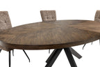 Samara 1.8M Oval Dining Table Dark Oak Veneer - Home Furniture Interiors