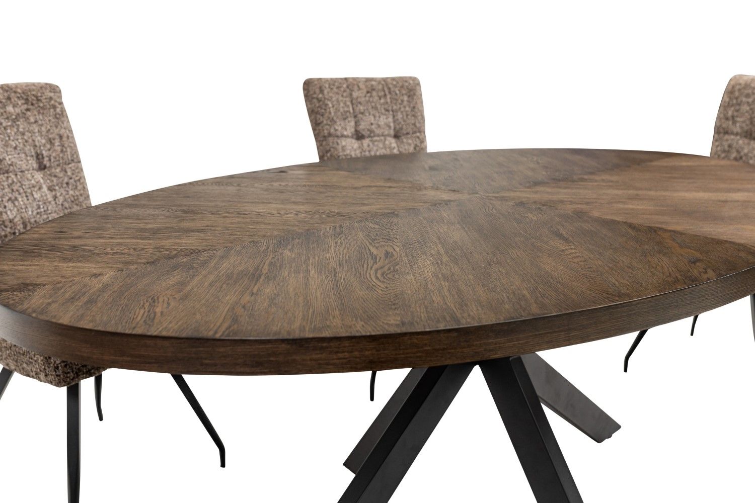 Samara 1.8M Oval Dining Table Dark Oak Veneer