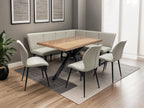 ZARA 1.4m HERRINGBONE DINING TABLE MEDIUM ASH VENEER