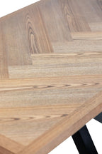 Zara 1.4M Herringbone Dining Table Medium Ash Veneer - Home Furniture Interiors