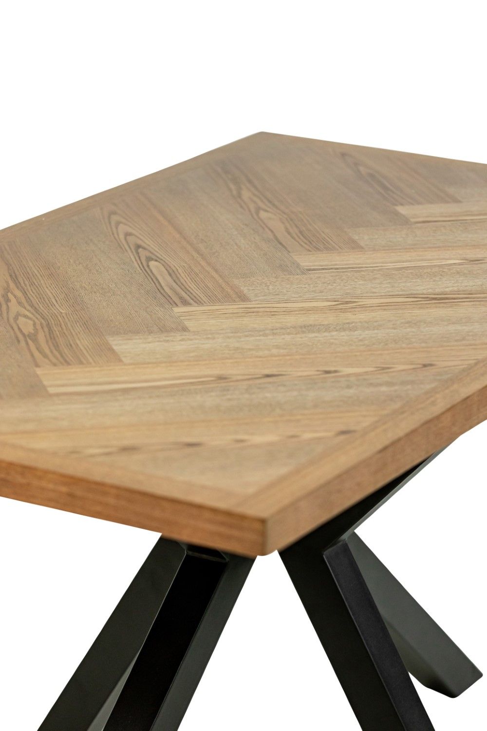 Zara 1.4M Herringbone Dining Table Medium Ash Veneer - Home Furniture Interiors