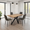SET OF 4 GREY PU DINING CHAIR