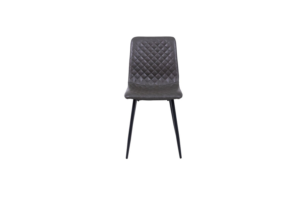 Set Of 4 Grey Pu Dining Chair - Home Furniture Interiors