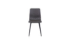 Set Of 4 Grey Pu Dining Chair - Home Furniture Interiors