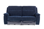 Blue Fabric 3 Seater Electric Recliner Sofa with USB Charger - Home Furniture Interiors