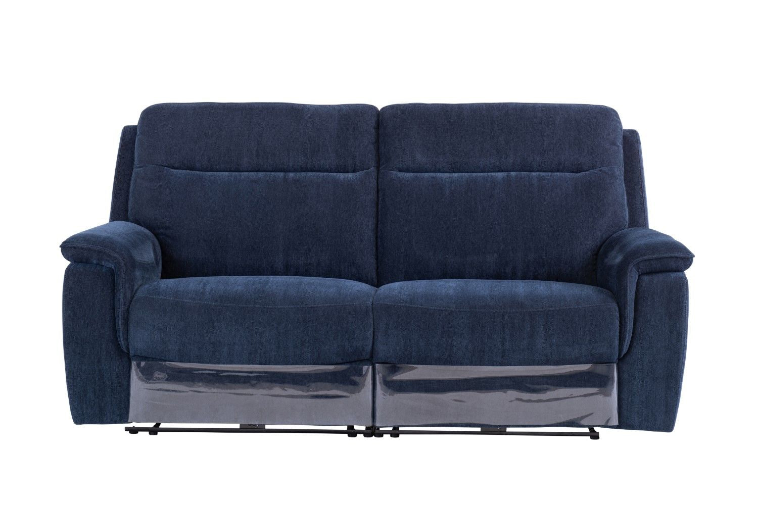 Blue Fabric 3 Seater Electric Recliner Sofa with USB Charger - Home Furniture Interiors