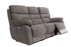 Grey Fabric Electric Power Recliner Sofa 3 Seater - Home Furniture Interiors