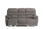 Grey Fabric Electric Power Recliner Sofa 3 Seater - Home Furniture Interiors
