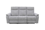 HAYWARD FABRIC 3 SEATER RECLINER LIGHTGREY - Home Furniture Interiors