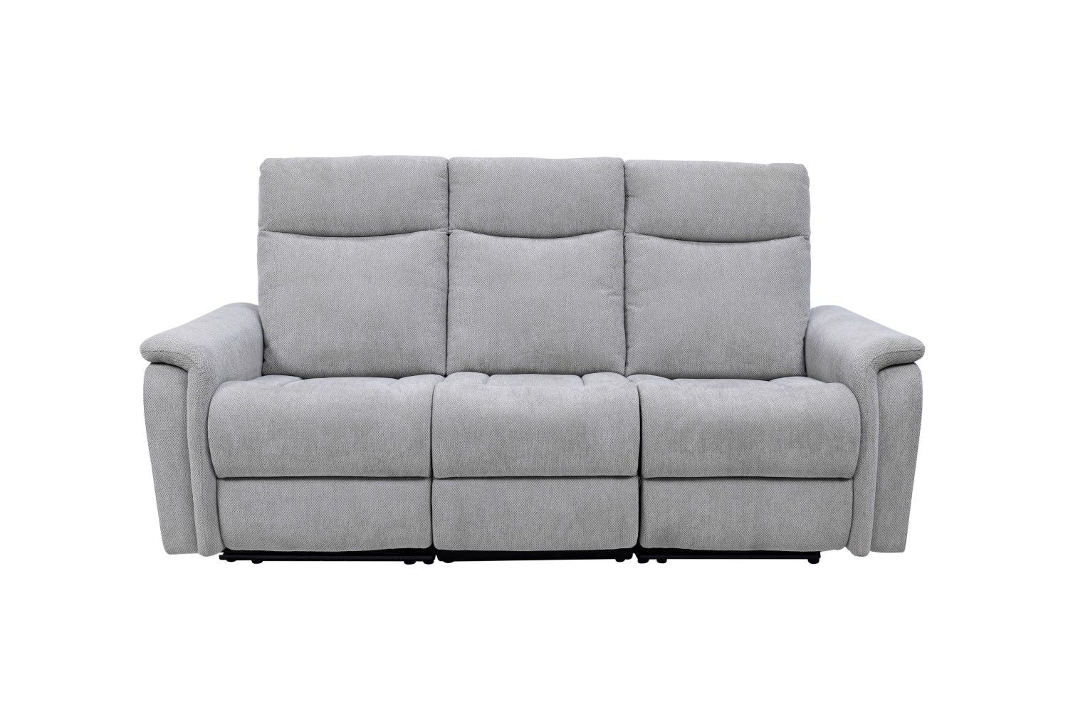HAYWARD FABRIC 3 SEATER RECLINER LIGHTGREY - Home Furniture Interiors