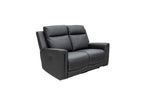 Hobart Leather Electric 2 Seater Recliner Charcoal - Home Furniture Interiors
